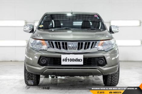 MITSUBISHI TRITON ALL NEW MEGA CAB 2.4 GLX (BENZENE)  MT ปี 2015 ราคา 259,000.- (#BM2024080319)